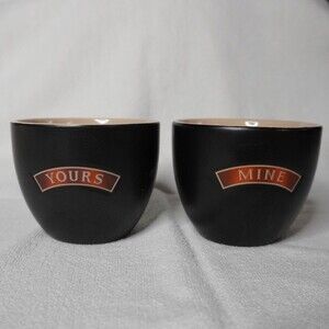 Baileys Irish Cream Yours and Mine Cups set of 2 Mugs Bowls